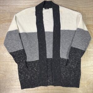 Eddie Bauer Women's Open Cardigan Color Block Long Sleeve Size Small